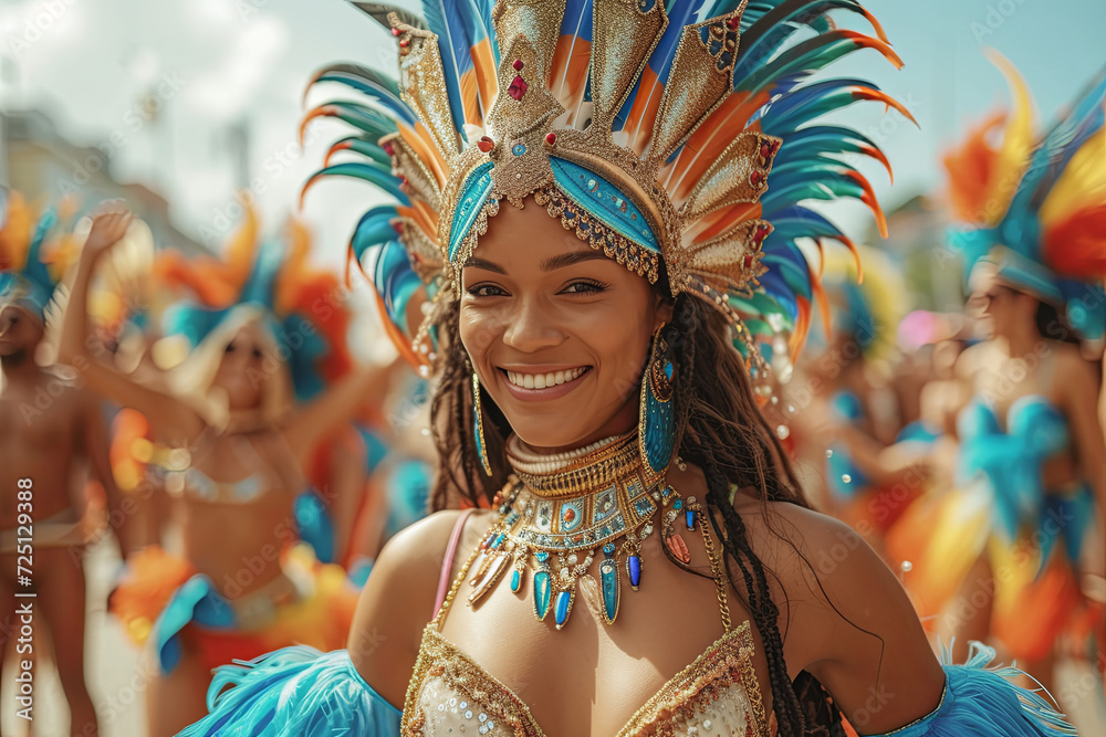 Portrait of a Beautiful Woman at the Carnival in Brazil Portrait of a Beautiful Woman at the Carnival in Brazil
