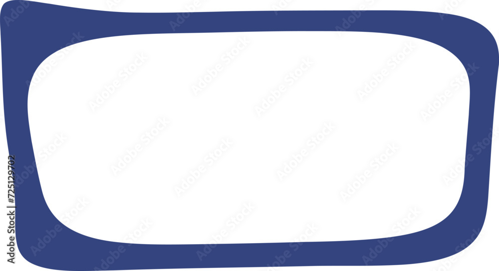 Frame shape flat illustration. Border silhouette design element Frame shape flat illustration. Border silhouette design element