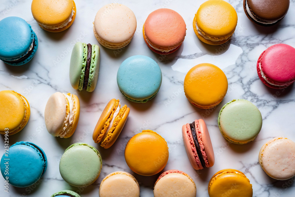colorful macaroons on a white background colorful macaroons on a white background