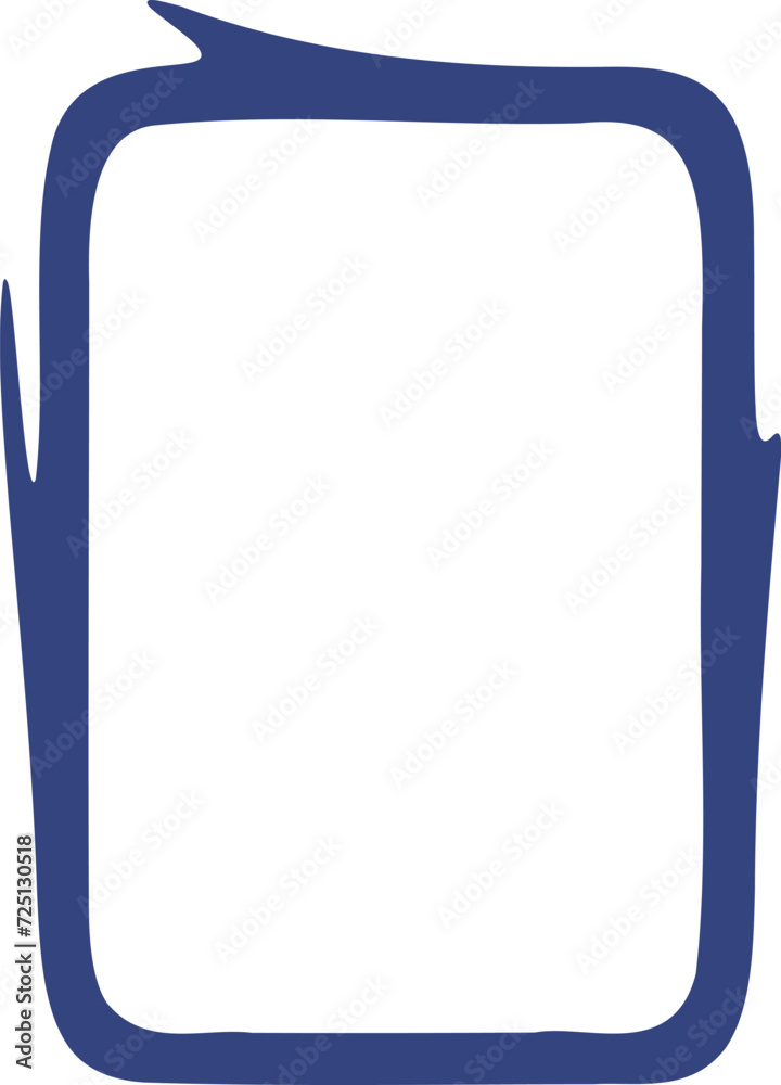 Frame shape flat illustration. Border silhouette design element Frame shape flat illustration. Border silhouette design element