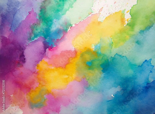 Rainbow watercolor background © D'Arcangelo Stock