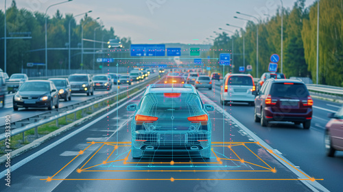 View of navigation system for smart cars