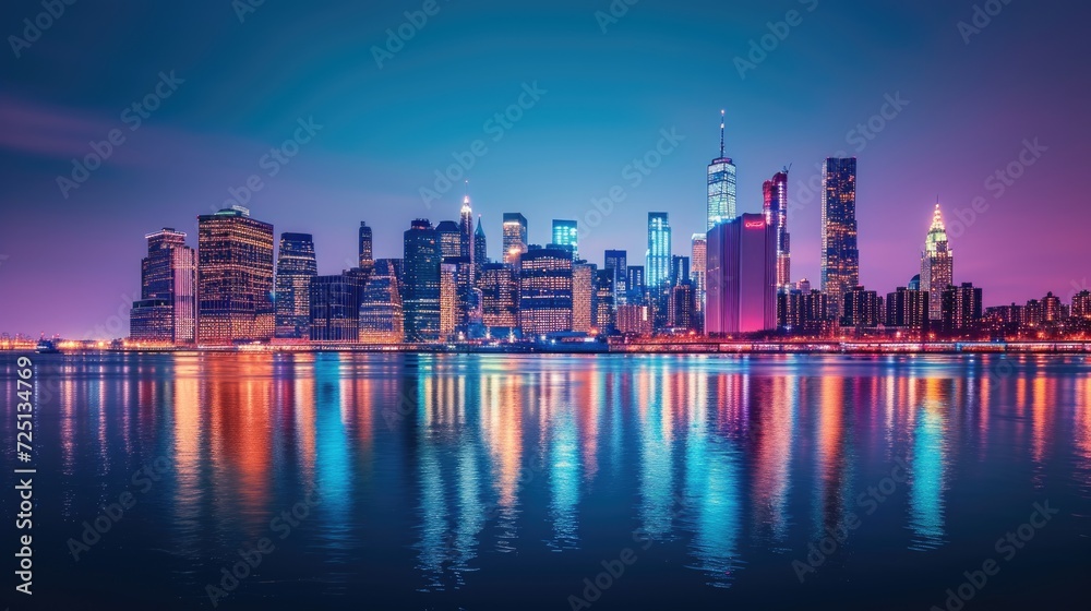 Fototapeta premium skyline Manhattan business zone, New York, USA. 