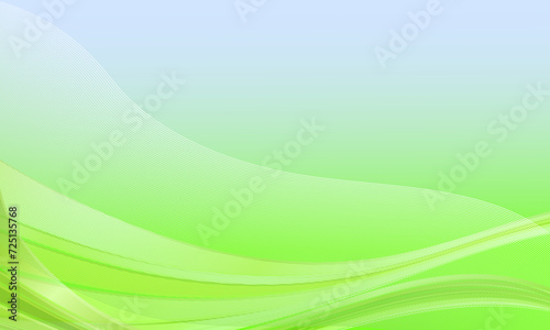 Abstract Green Fluid Banner Template.