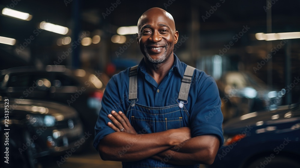 Obraz premium Mid adult male mechanic
