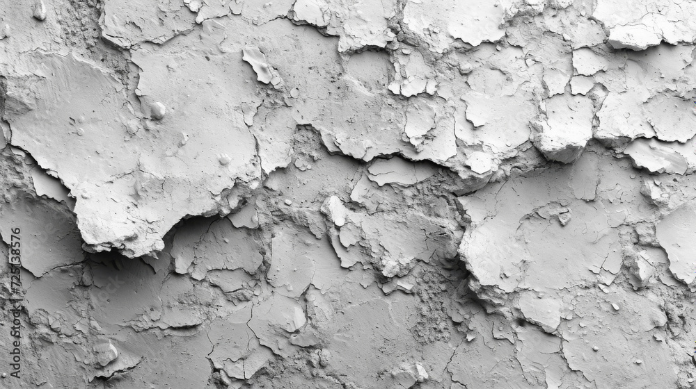 Obraz premium Aged Concrete Wall Texture with Cracked and Peeling Paint Detail