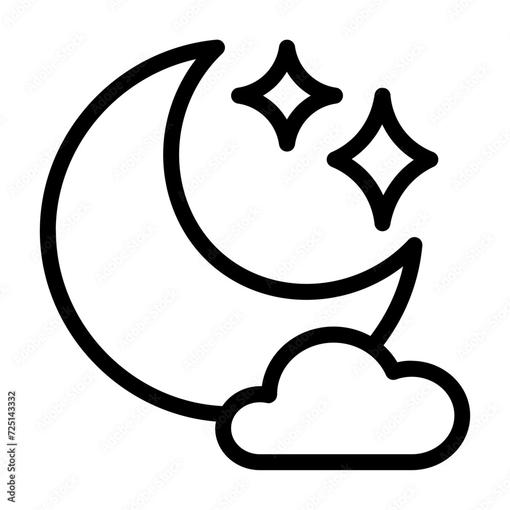 Fototapeta premium Clear Night Line Style