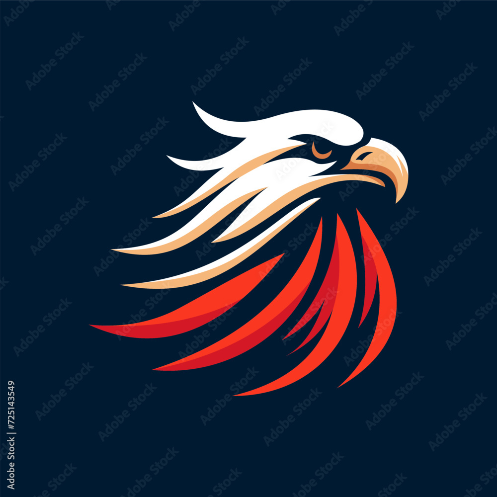 Obraz premium eagle logo design template vector illustrationeagle logo design template vector illustration