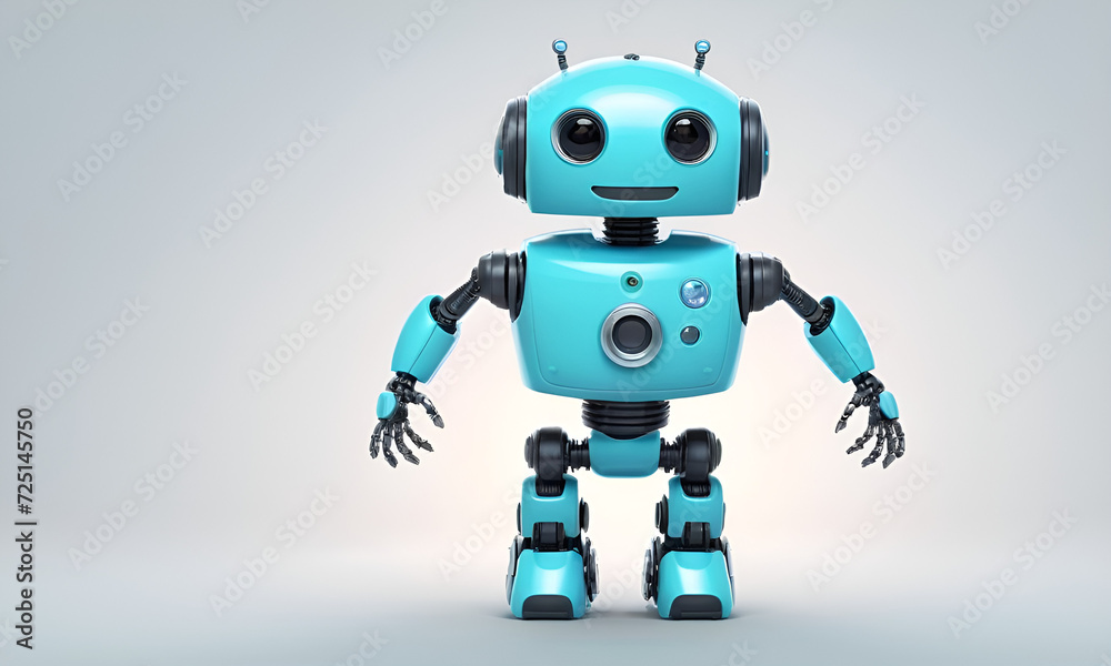 adorable robot set against a light gradient background adorable robot set against a light gradient background