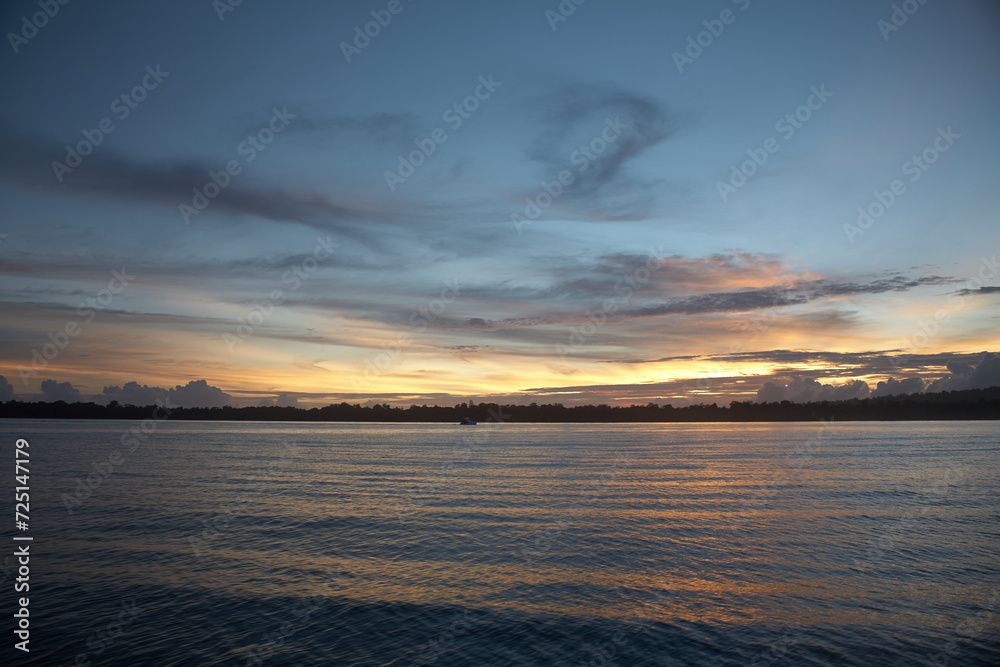 Sun-setting on the ocean Mentawai Islands