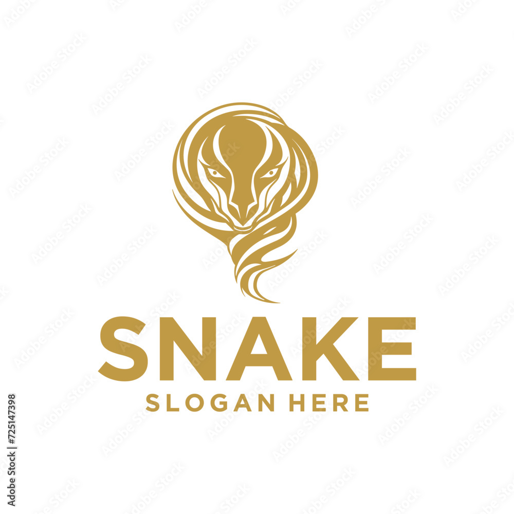 Fototapeta premium Snake animal mascot logo vector illustration
