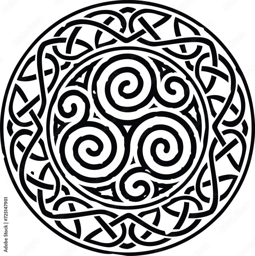 Celtic Knot Ring and Spirals Celtic Knot Ring and Spirals