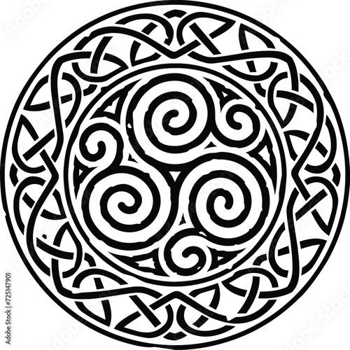 Celtic Knot Ring and Spirals