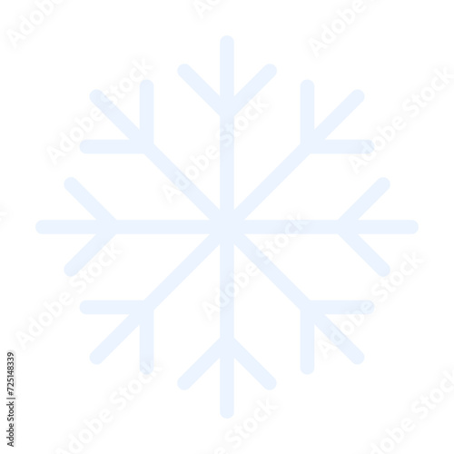 Snow weather icon with flat color style