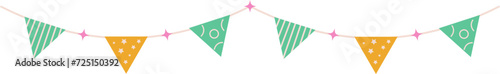 Colorful New Year Bunting Decoration Element