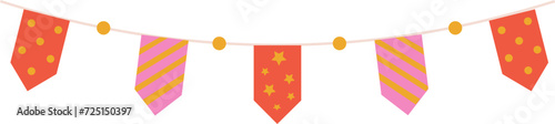 Colorful New Year Bunting Decoration Element