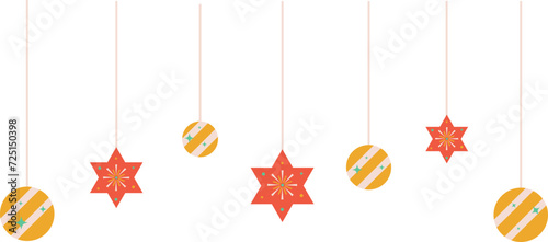 Colorful New Year Bunting Decoration Element