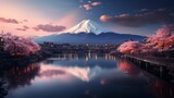 桜と富士山,Generative AI AI画像