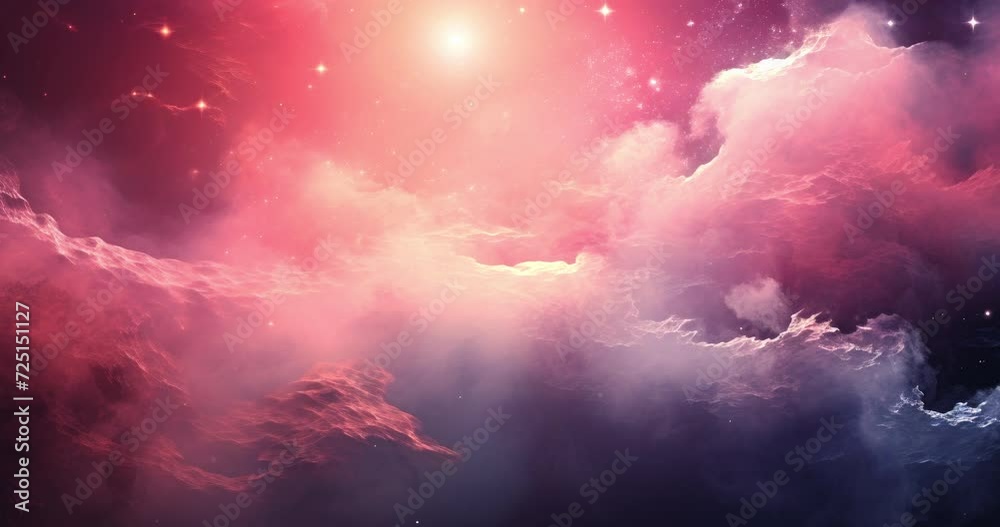 Mystic Nebula animation with star particles glowing. Particles flowing in space. Mystic Nebula animation with star particles glowing. Particles flowing in space.