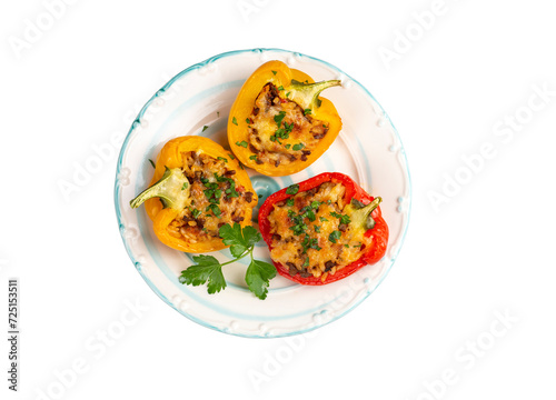 Stuffed peppers, halves of ...