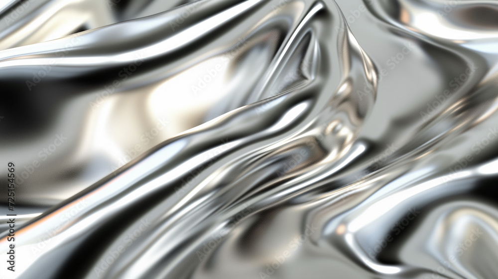 Silver metallic surface, reflective and shiny, high-tech and luxurious background Silver metallic surface, reflective and shiny, high-tech and luxurious background