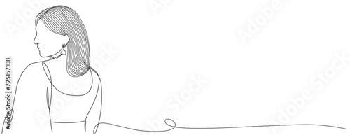 woman line art vector. women's day graphic illustration