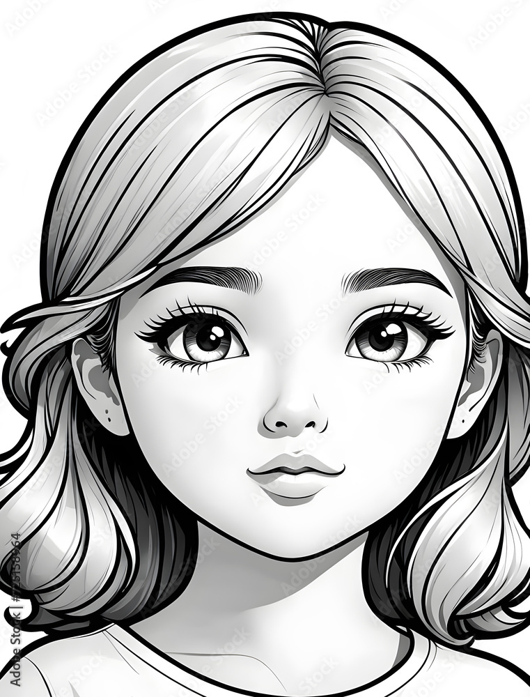 Fototapeta premium A Girl. Generate AI.