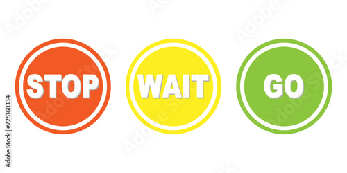vector collection of traffic signs stop wait to go, alert, traffic direction