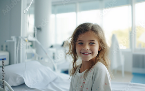 Nice european girl being patient in hospital