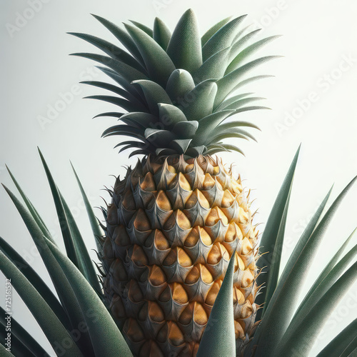 pineapple fruit, tropical fruit, healthy nutrition concept, juicy pineapple, piña, Ananas, ананас, Healthy Eating Food, high quality portrait, isolated white background. diet and healthy eating. 