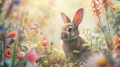 Charming Bunny Wallpaper in Whimsical 8K Detail