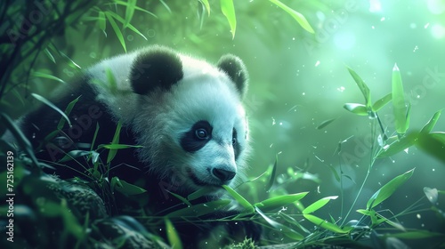 Adorable Panda Wallpaper in Playful 8K Colors