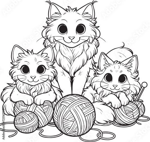 cute cat coloring page