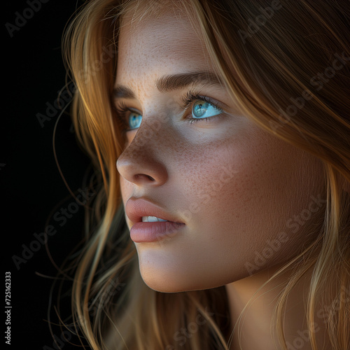 Side portrait of a woman