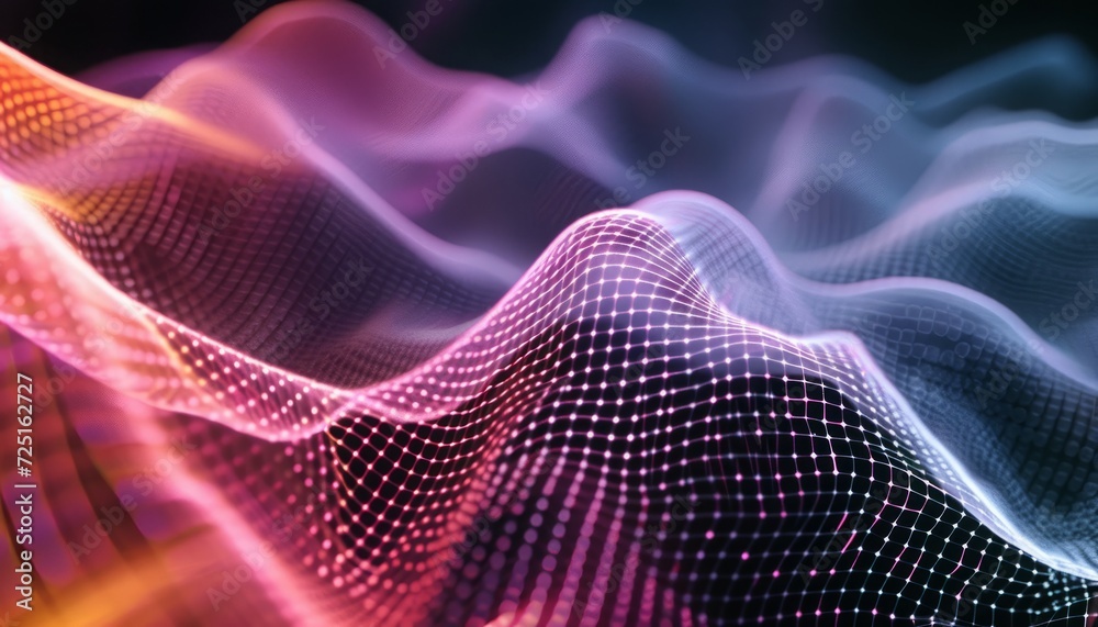 Dive into the Dynamic World of Digital Art - Experience the Flow of Energy and Motion in this Vibrant Display of Abstract Waves and Light Trails