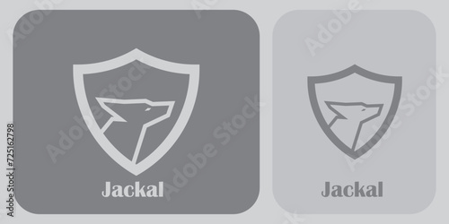 Modern minimalist wolf jackal logo vector  jackal head  logo vector.