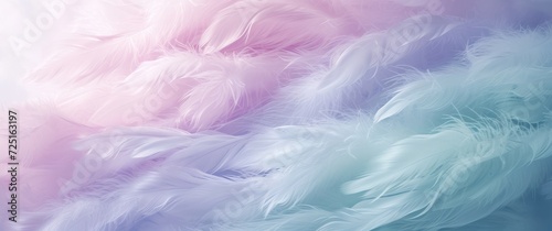 Feathered Elegance - Experience the Softness and Serenity of Pastel Colored Feathers. Perfect for Those Seeking Tranquility and Aesthetic Appeal