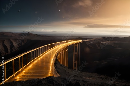 bridge at sunset