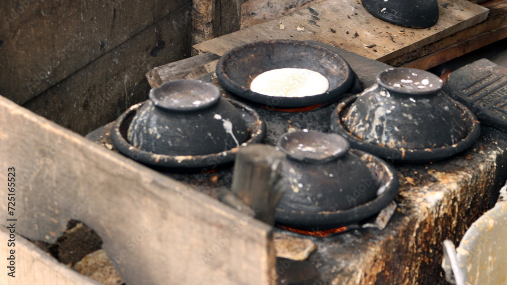 Traditional clay pancakes pottery Traditional clay pancakes pottery