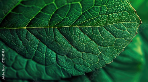 Macro of green leaves Generated by AI