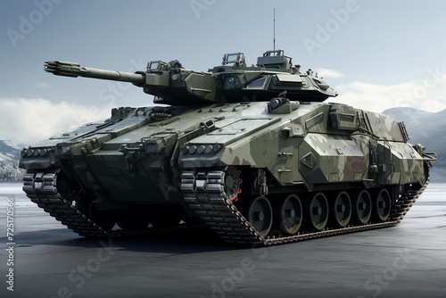 armoured infantry fighting vehicle 3D rendering