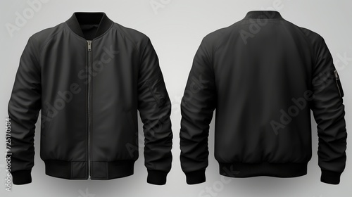 Bomber jacket isolated, mockup for design 