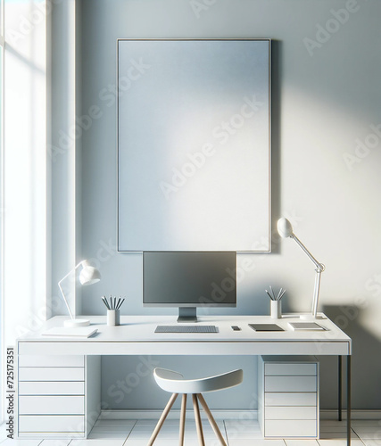 white minimalist workspace 