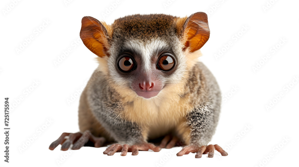 Close-up of a Small Animal on a White Background