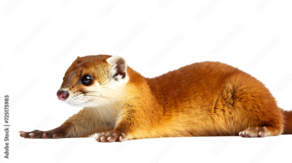 Brown and White Animal Sitting on Top of White Floor Brown and White Animal Sitting on Top of White Floor