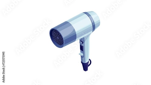 blow dryer Icon of nice animated for your isometric videos easy to use with Transparent Background