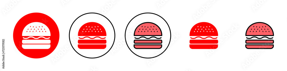 Burger icon set illustration. burger sign and symbol. hamburger Burger icon set illustration. burger sign and symbol. hamburger