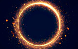 abstract background with glowing golden circles