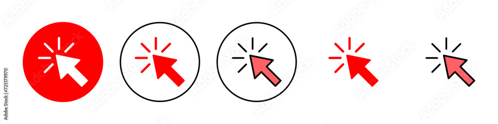 Click icon set illustration. pointer arrow sign and symbol. cursor icon Click icon set illustration. pointer arrow sign and symbol. cursor icon