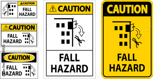 Caution Sign, Fall Hazard